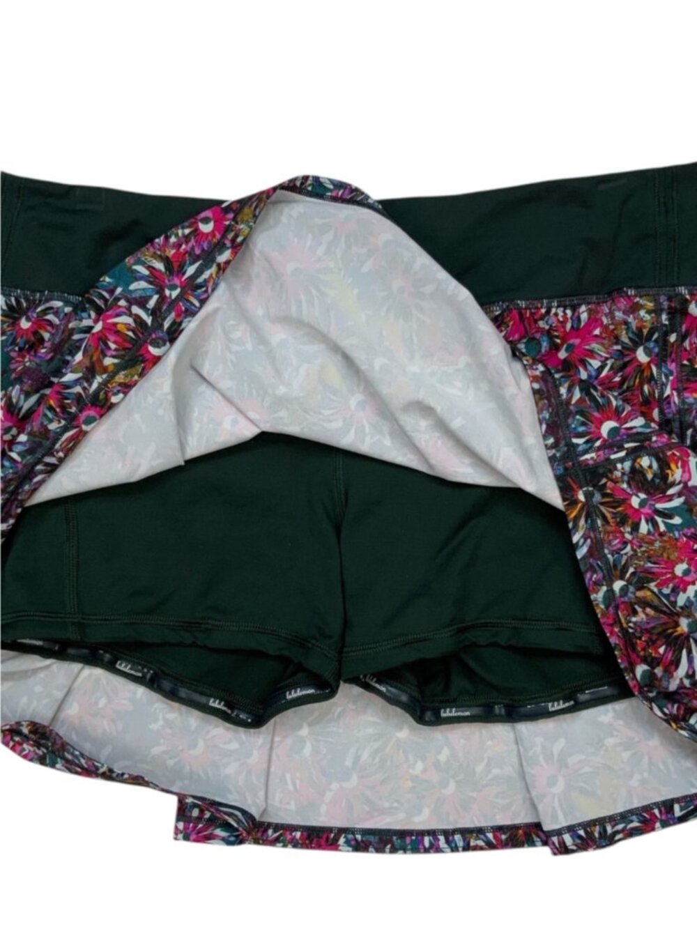 Lululemon Pace Rival Mid-Rise Skirt Skort 10 Vivid Floral Tone Multi Tennis - Picture 8 of 14
